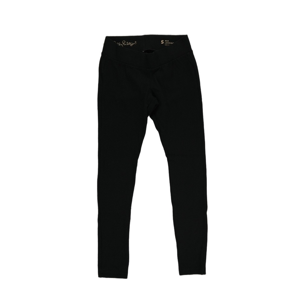 Lilly Pulitzer Mia Legging Women's Small Black High Rise Ponte Knit Back Pockets